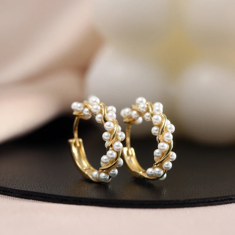 Boucle d'Oreille Créole Perle