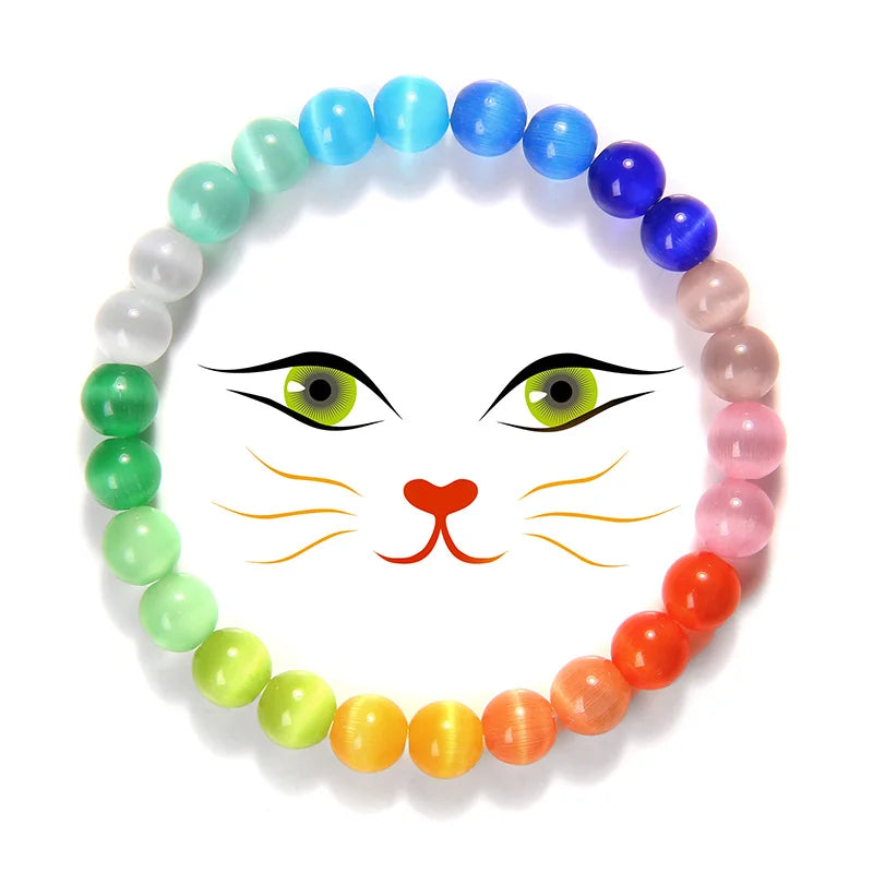 bracelet perle oeil de chat