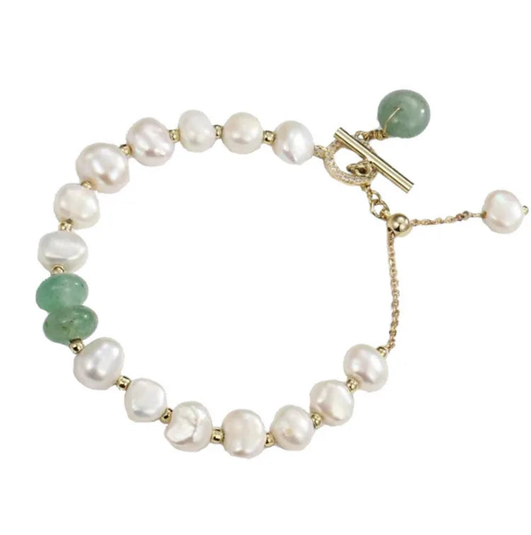 Bracelet Perle Plate Femme