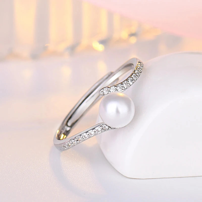 Bague avec Perle Fine