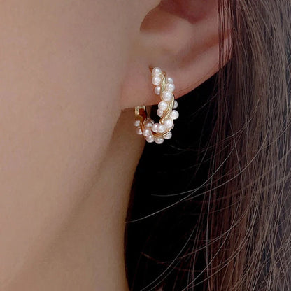 Boucle d'Oreille Créole Perle