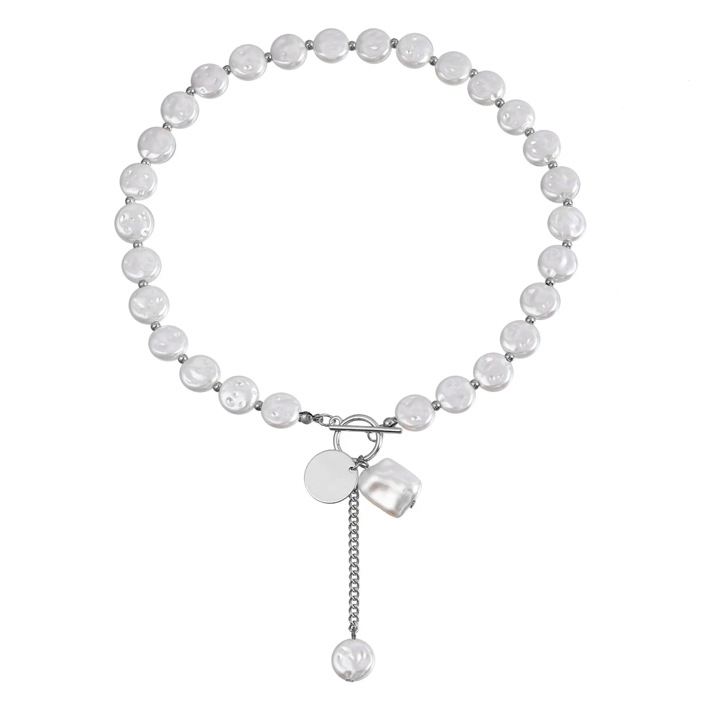 Collier Perle Plate