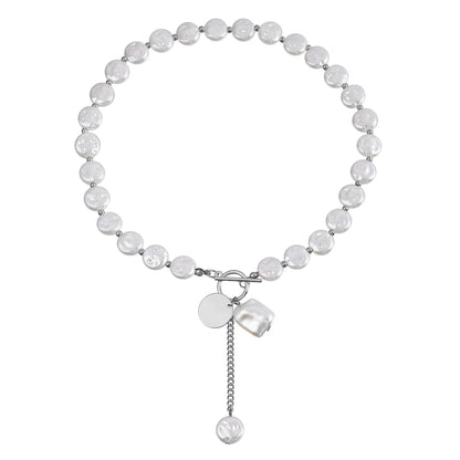 Collier Perle Plate