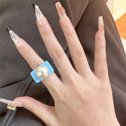 Bague Perle Resine