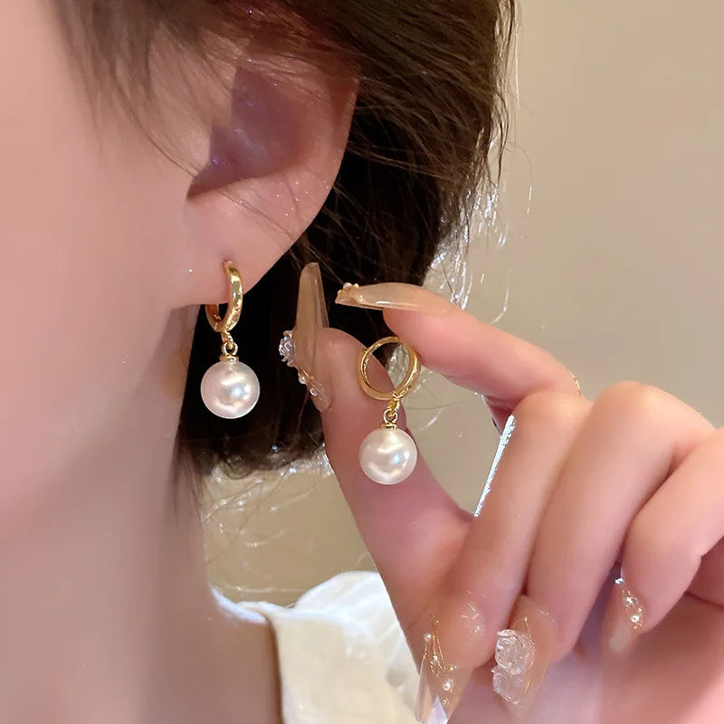 Boucle d'Oreille Perle Acier Inoxydable
