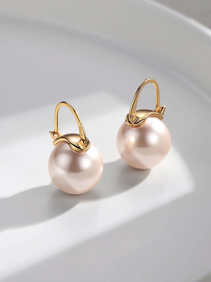 Boucle d'Oreille Perle Rose Pale