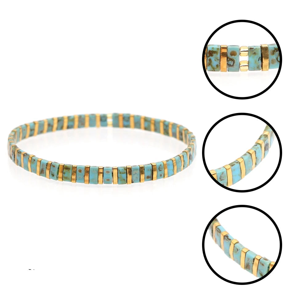Bracelet Ete Perle Plate