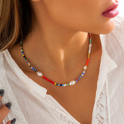 Collier Perle de Rocaille Colorées