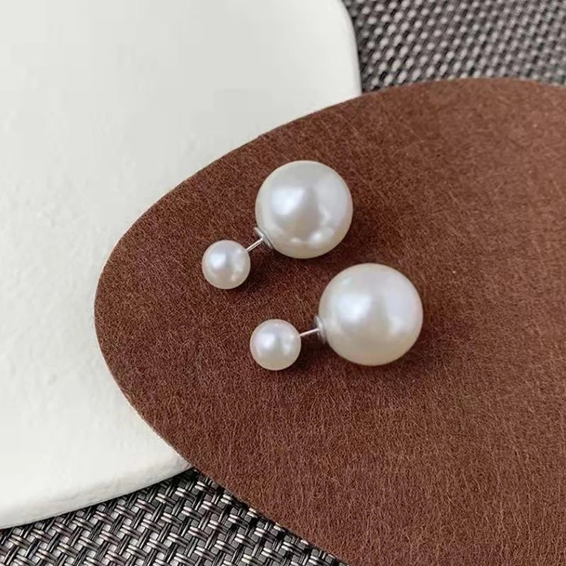 Boucle d'Oreille Fausse Perle de Culture