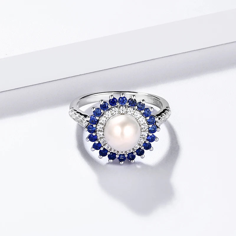 Bague Perle et Saphir