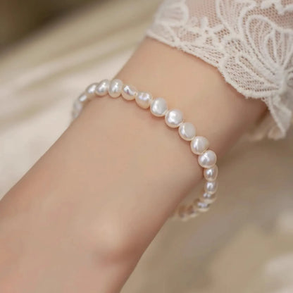 bracelet perle beige