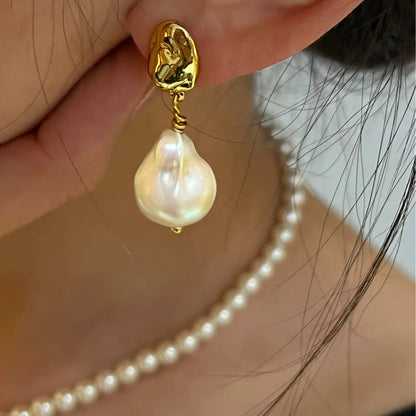 Boucle d'Oreille Perle Baroque