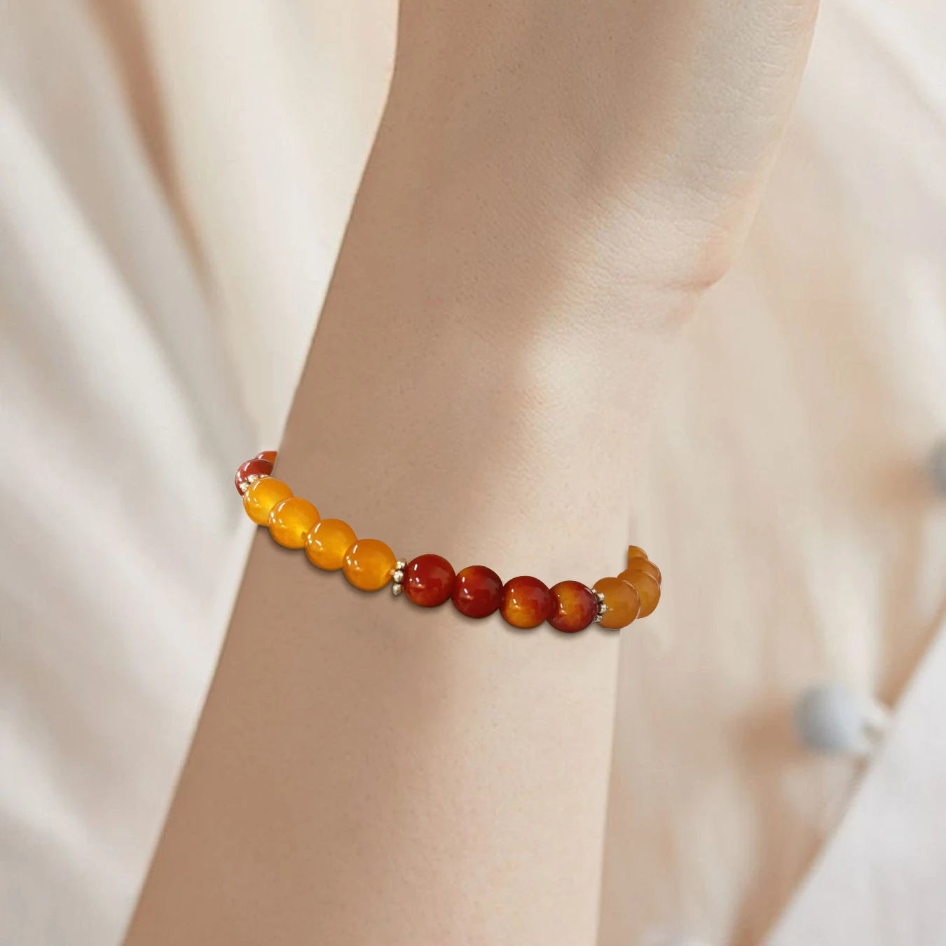 Bracelet Perle Orange