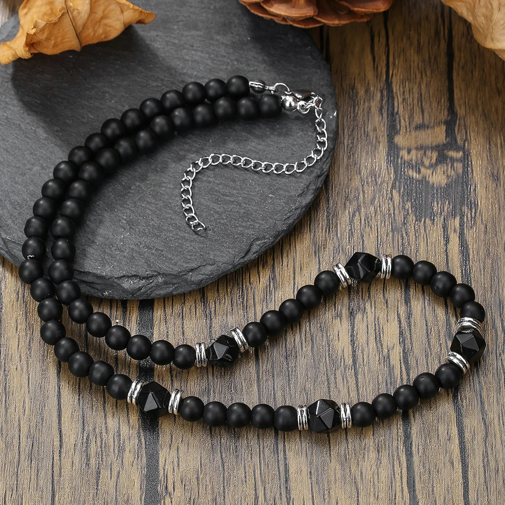 Collier Perle Ras de Cou Homme