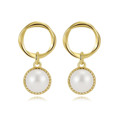 Boucle d'Oreille Ronde Perle