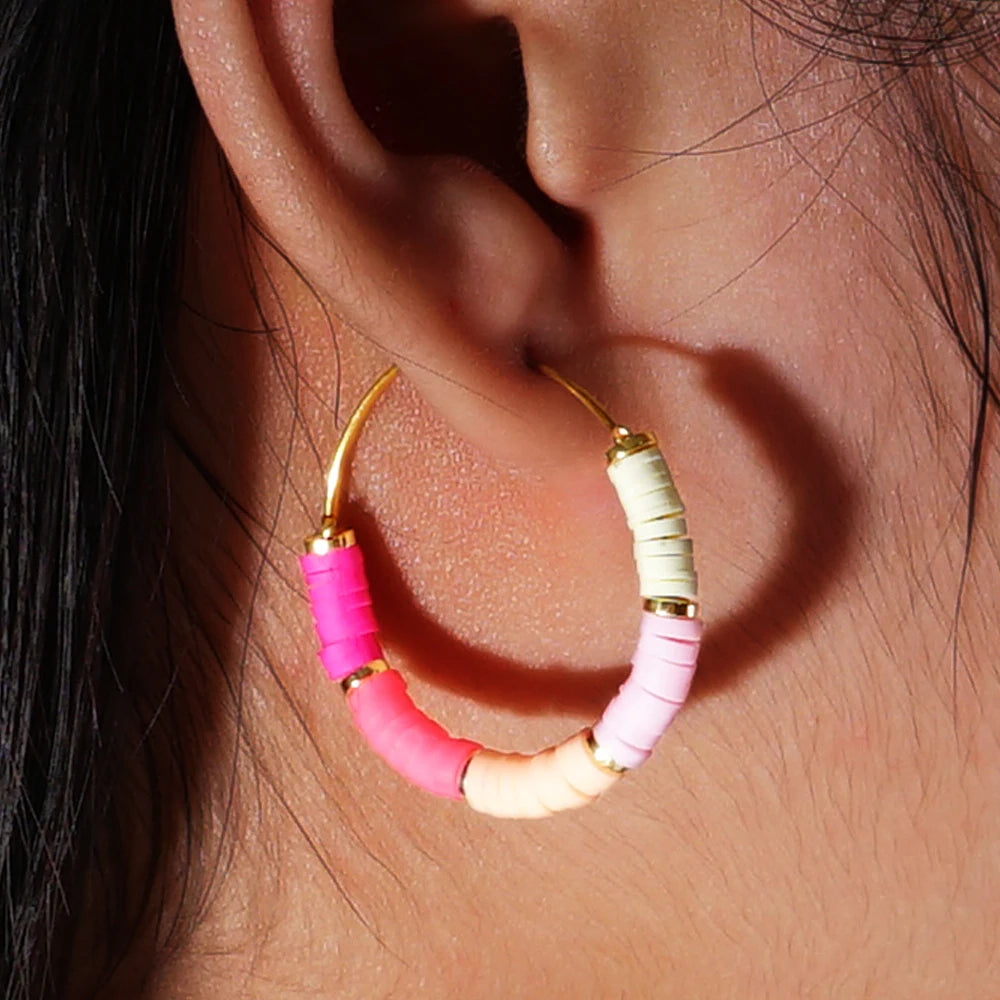 Boucle D'oreille Perle Heishi