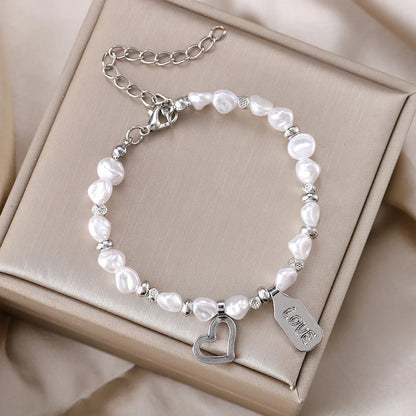 Bracelet Coeur Perle
