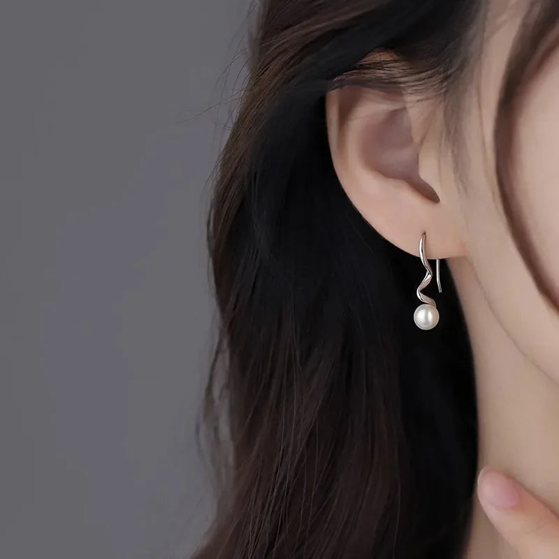 Boucle d'Oreille Perle Fine