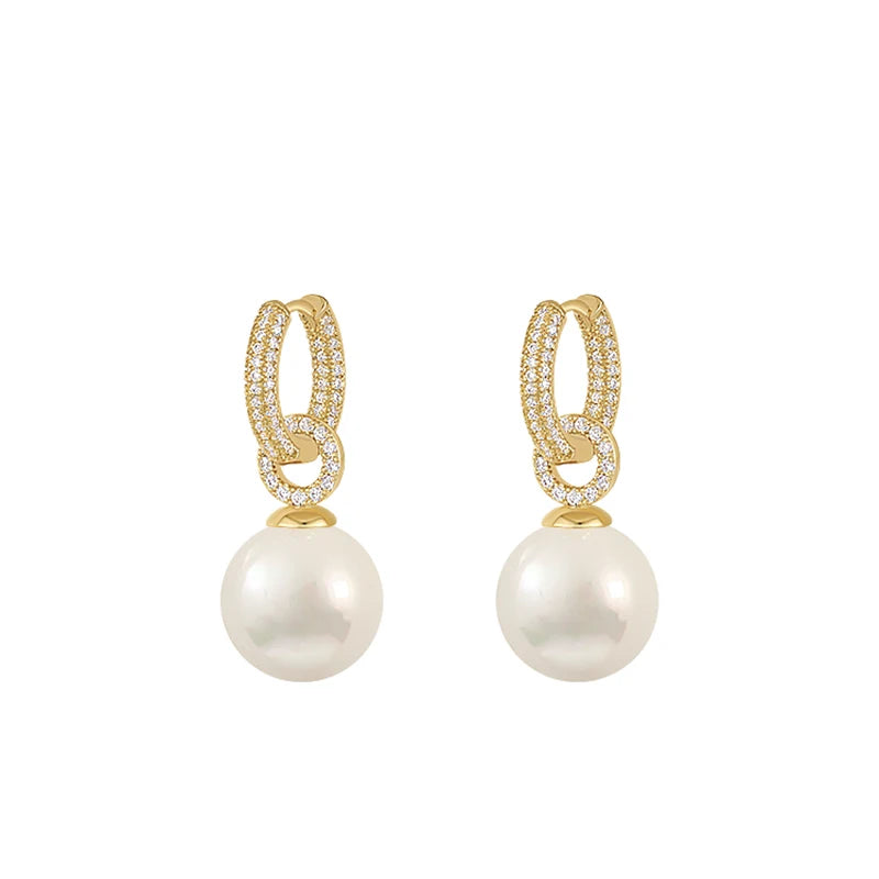 Boucle d'Oreille Perle Rose