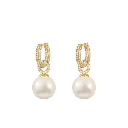 Boucle d'Oreille Perle Rose