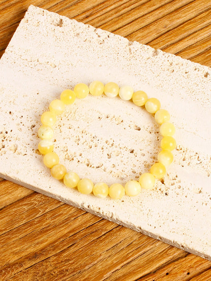 bracelet perle jaune