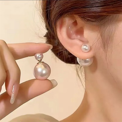 Boucle d'Oreille Perle Double Face