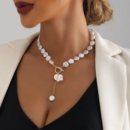 Collier Perle Plate