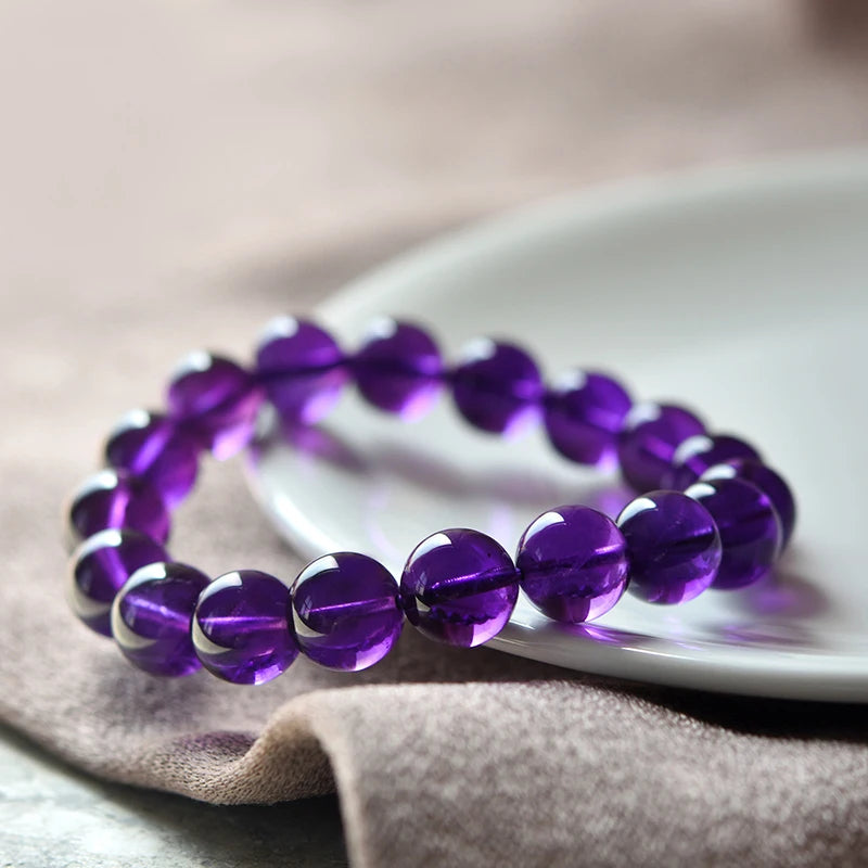 bracelet perle violet