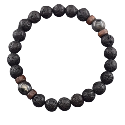 Bracelet Homme Perle De Lave