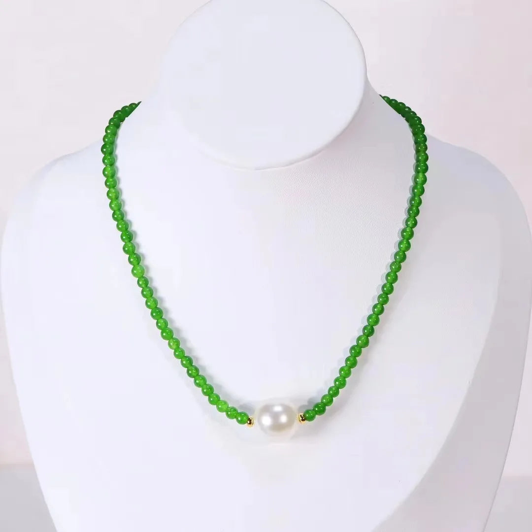 Collier Perles Vertes