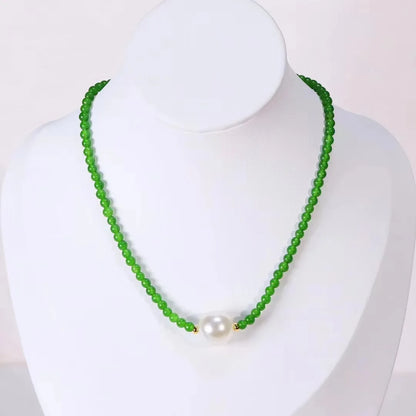 Collier Perles Vertes