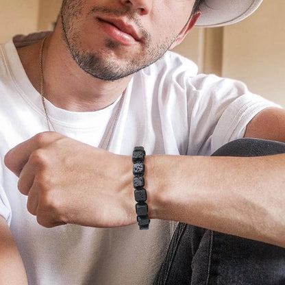 Bracelet Homme Perle Volcanique