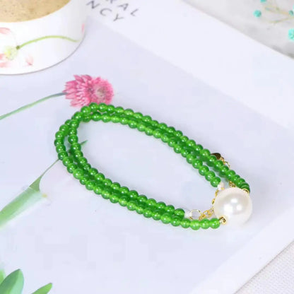 Collier Perles Vertes