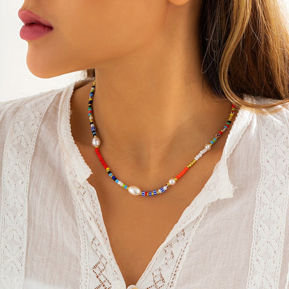 Collier Perle de Rocaille Colorées