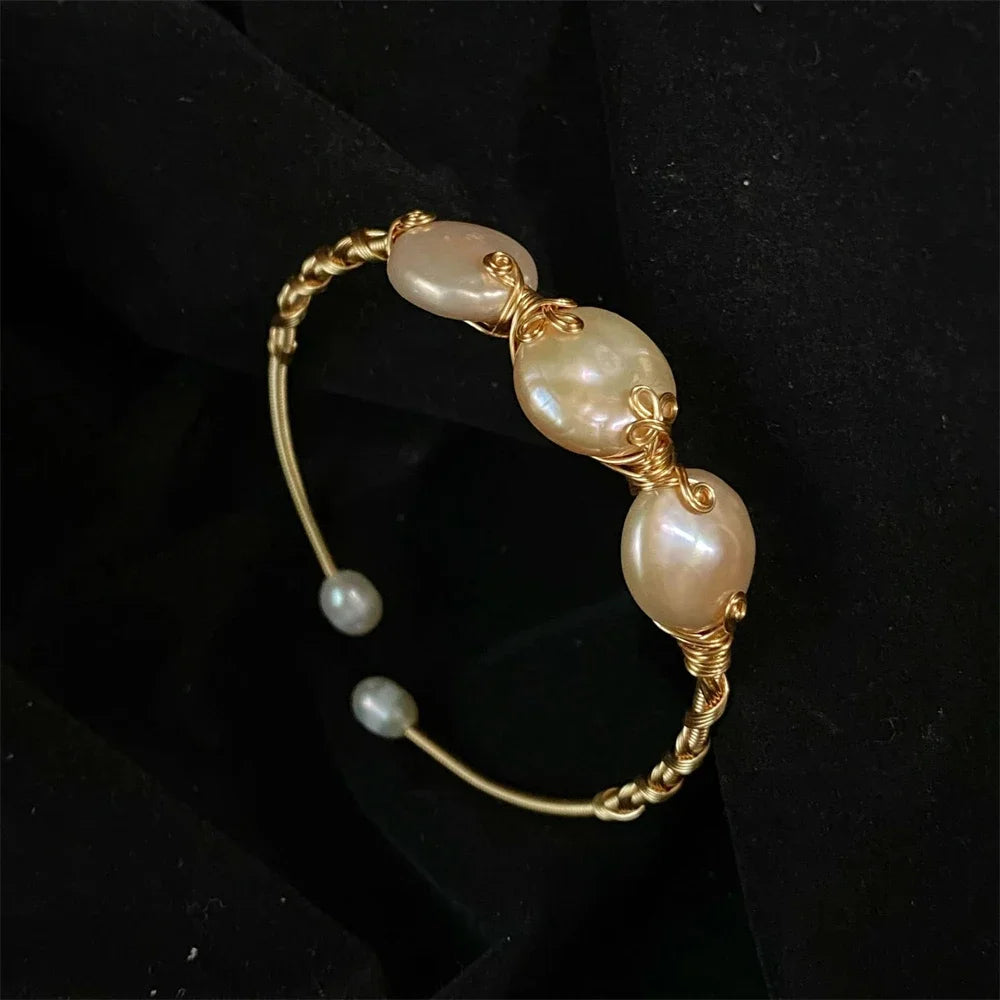Bracelet Perle Ronde Plate