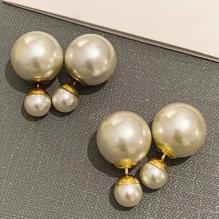 Boucle d'Oreille Perle Double Face