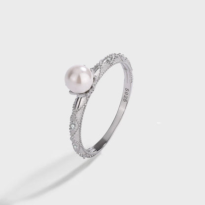 Bague Solitaire Perle