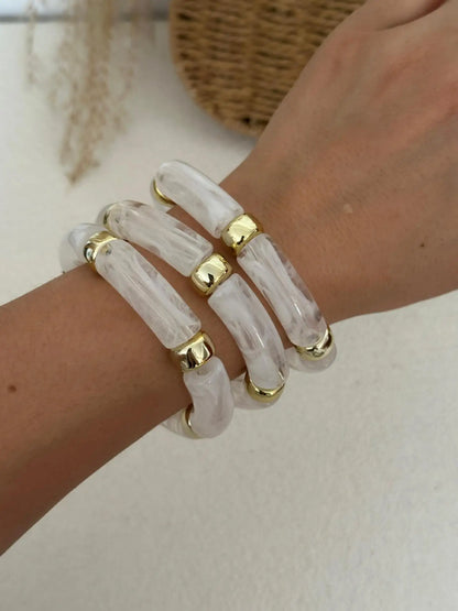Bracelet Perle Tube Incurvé