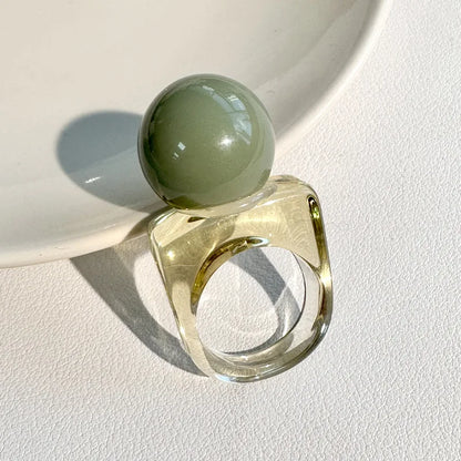 Bague Transparente avec Perle