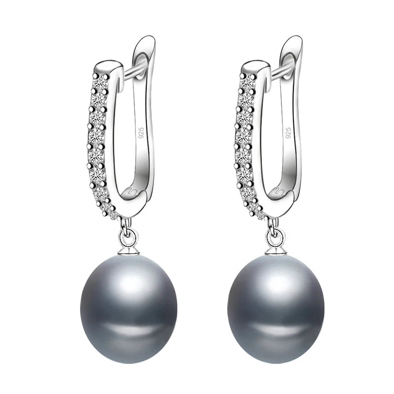 Boucle d'Oreille Perle Noire