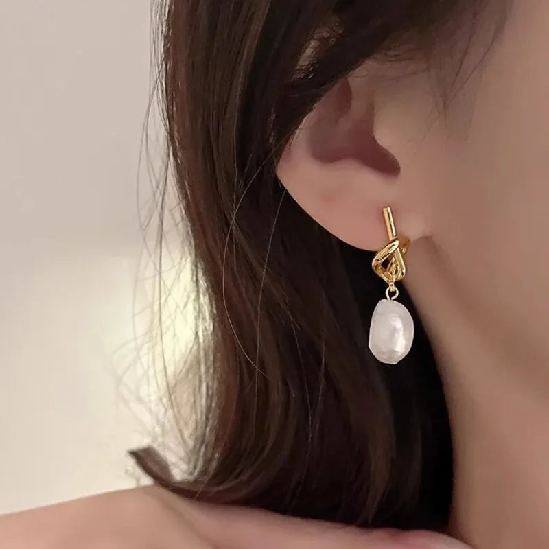 Boucle d'Oreille Perle d'Huitre