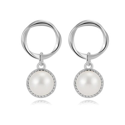Boucle d'Oreille Ronde Perle