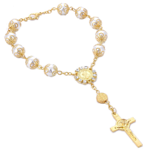 Bracelet Croix Perle