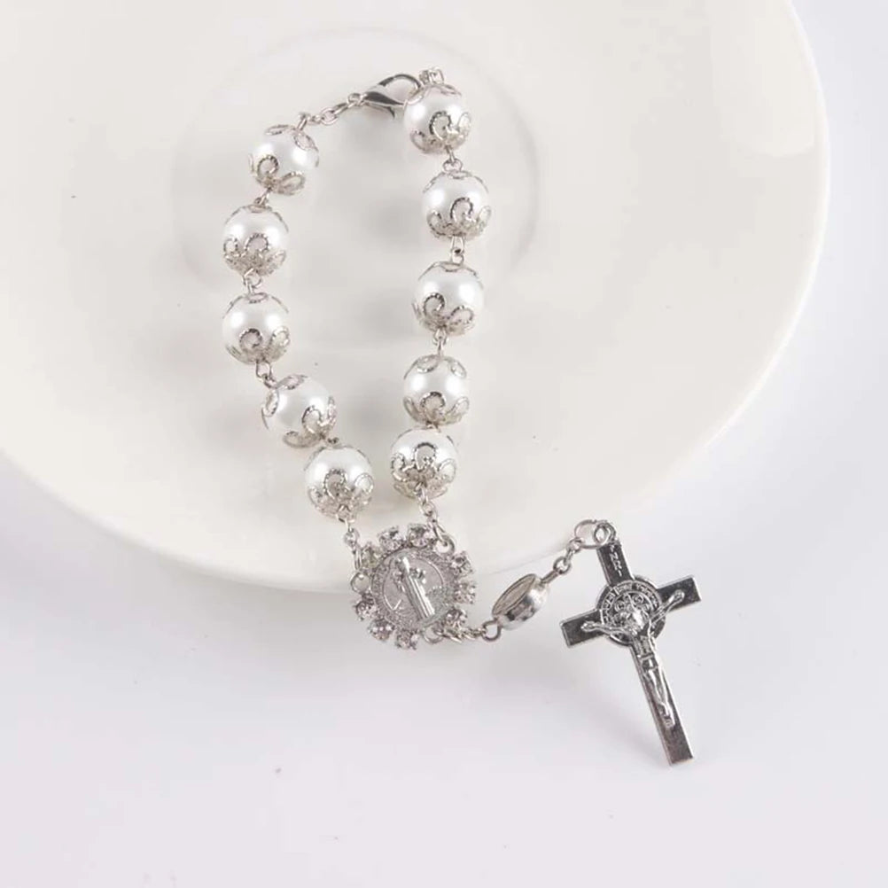Bracelet Croix Perle