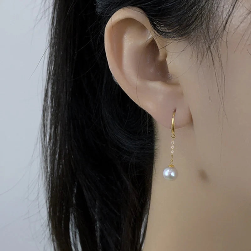 Boucle d'Oreille Perle de Culture Or 750