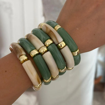 Bracelet Perle Tube Incurvé