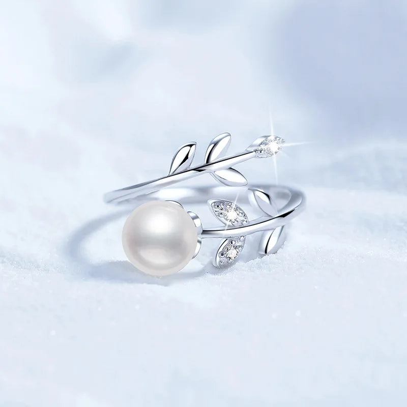 Bague Or Blanc et Perle de Culture