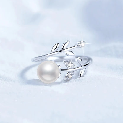 Bague Or Blanc et Perle de Culture