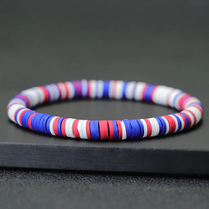 Bracelet Perle Bleu Blanc Rouge