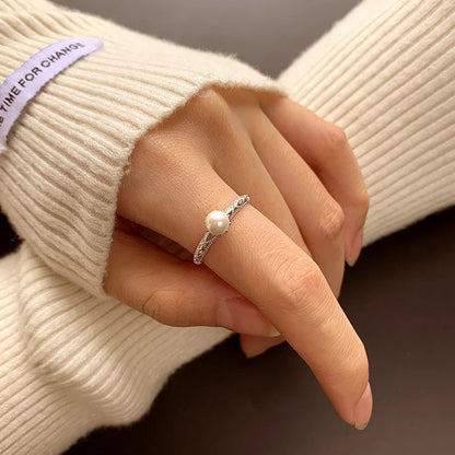 Bague Solitaire Perle